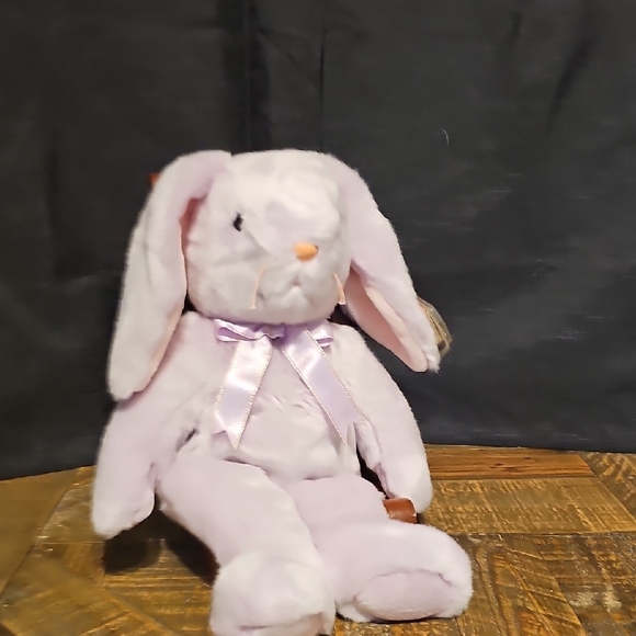 Ty "Floppity" Lavender Plush Bunny with Pink Ears - Buddies Collection - 2001 - Picture 10 of 10